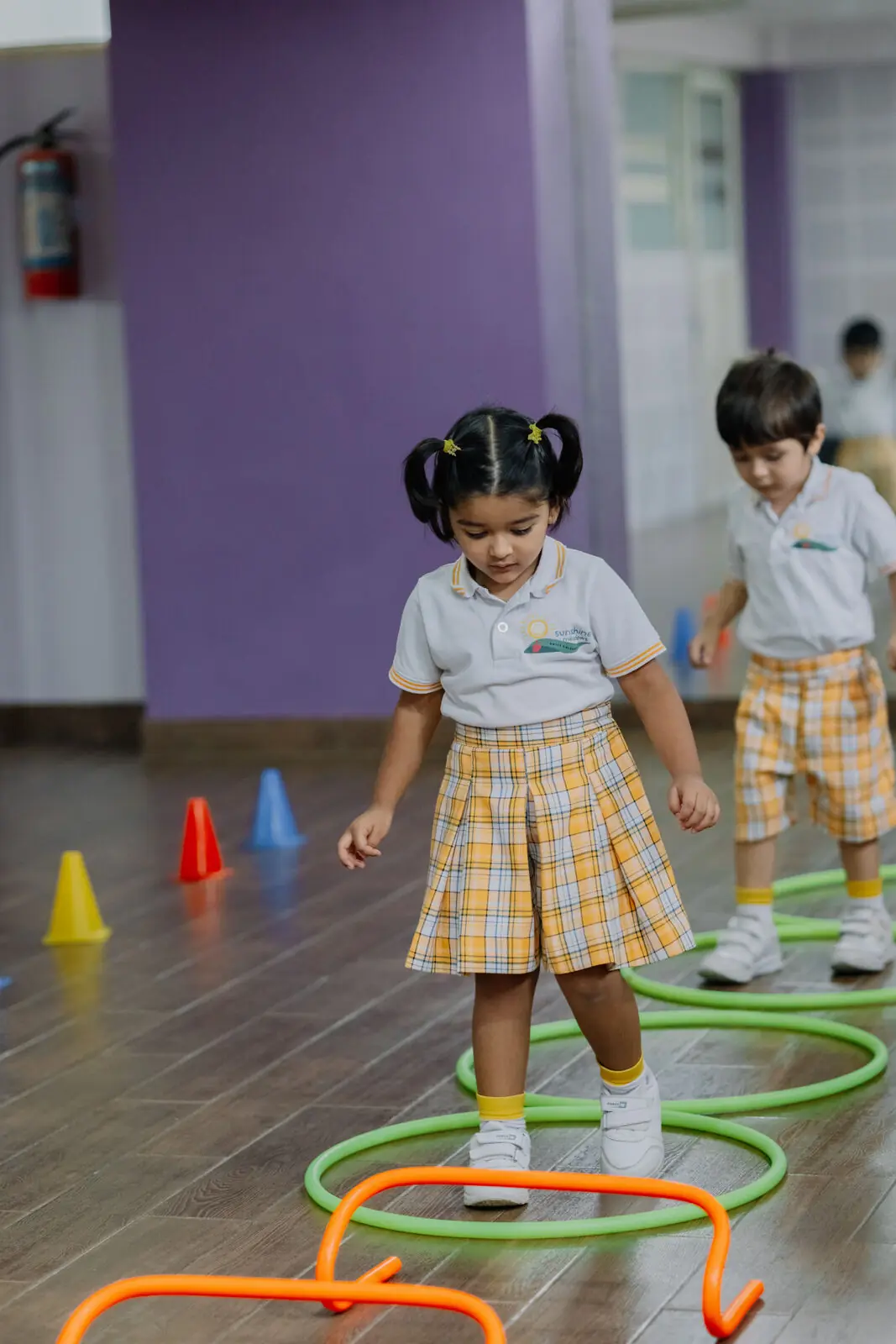 A child on the Kid Fit obstacle course