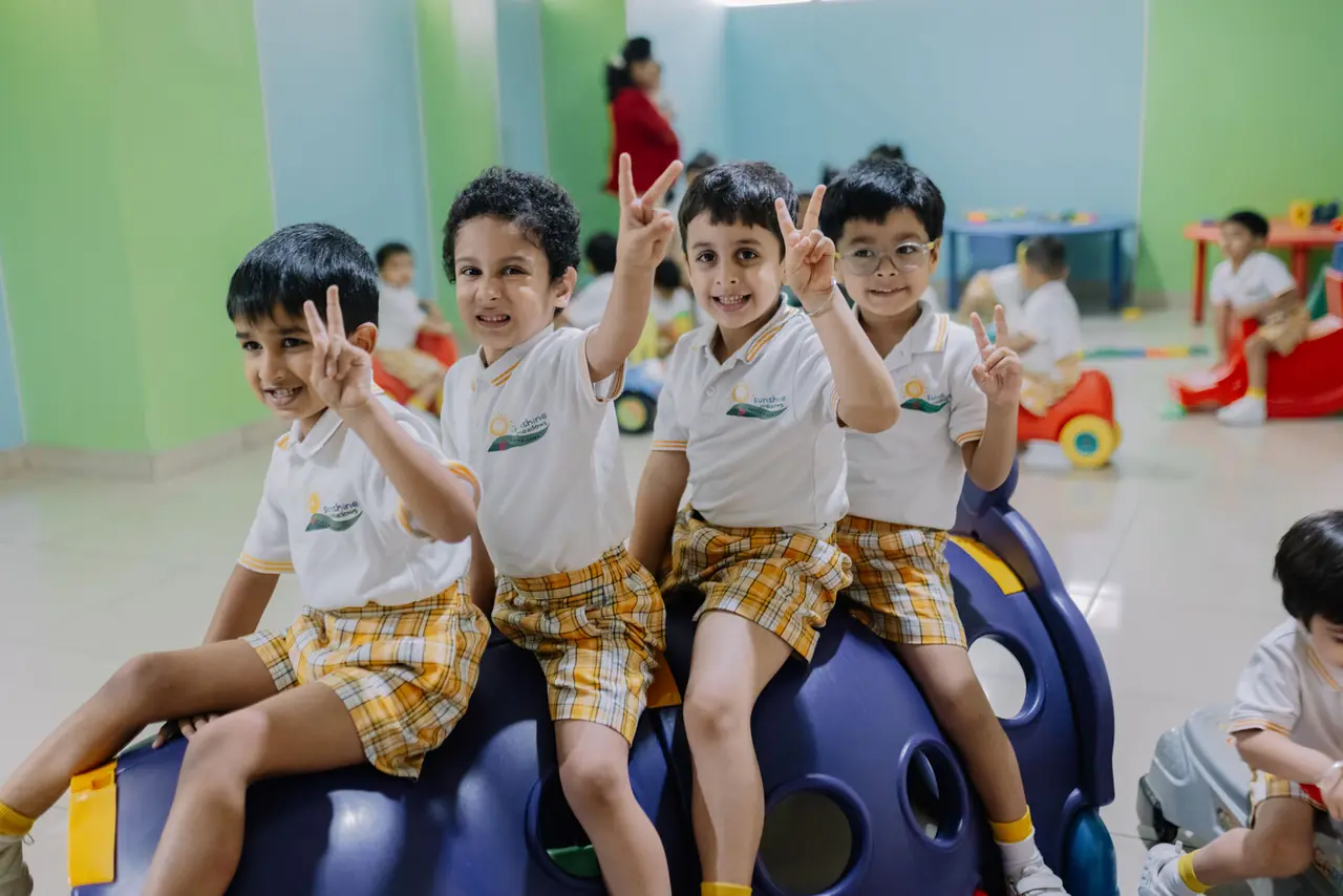 Children on the Playhouse climber