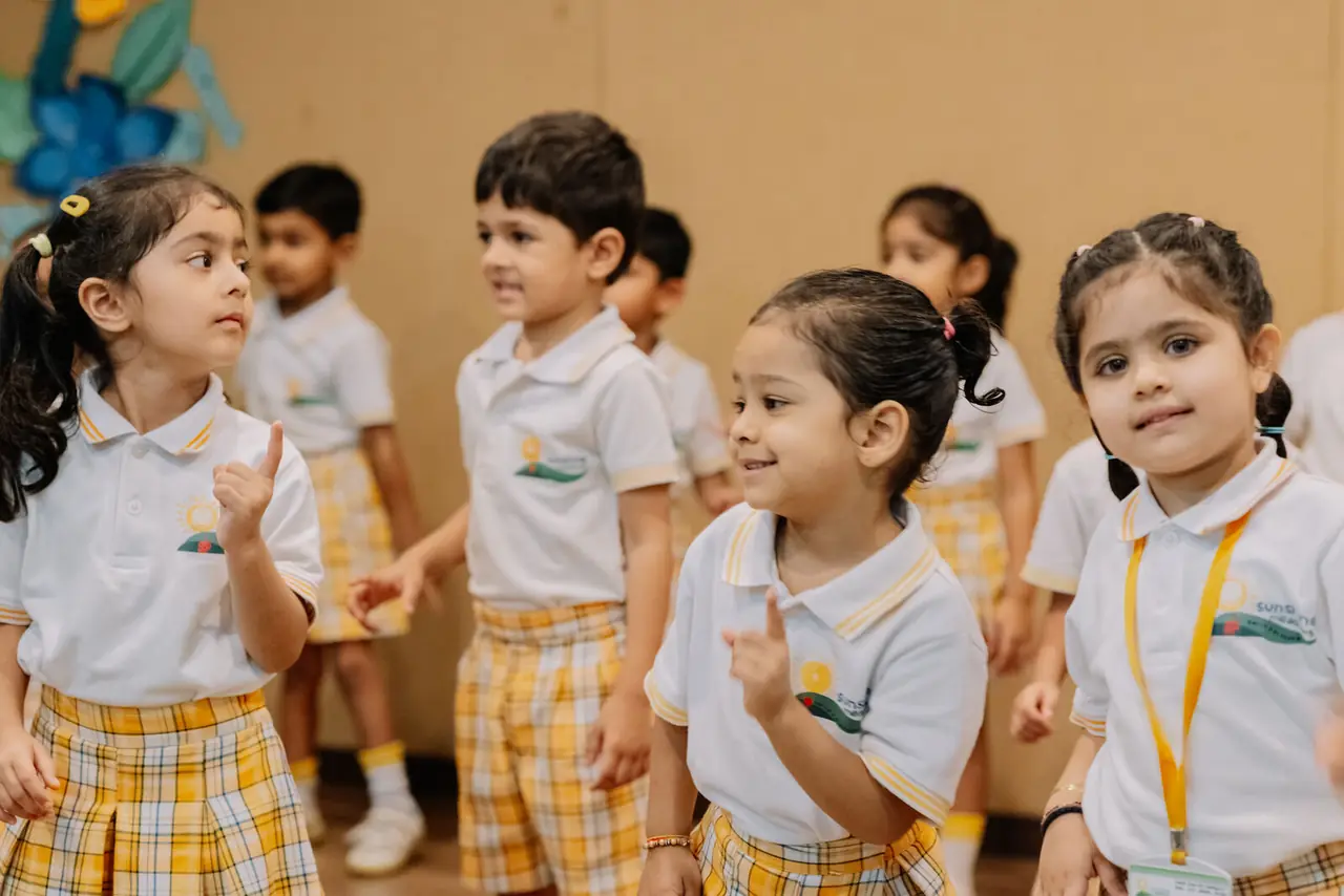 Children singing together in Rhyme Time