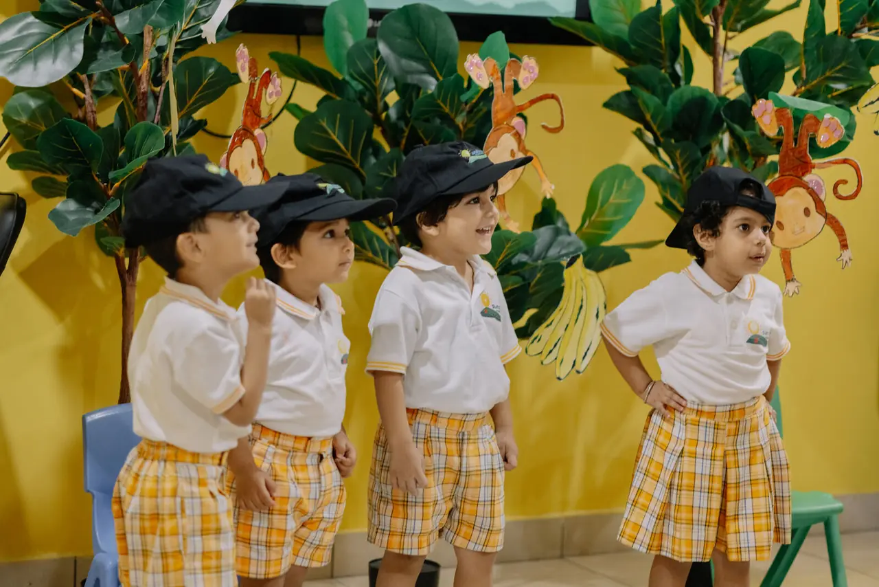 Children acting out a story in Storyland